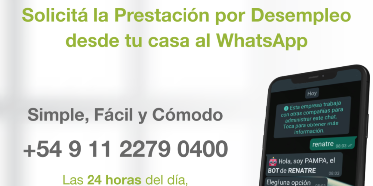 Se puede solicitar la prestación por desempleo a través del WhatsApp