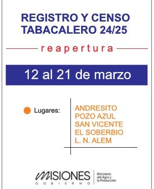 Reabren censo tabacalero