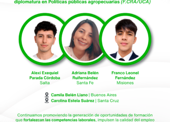 El RENATRE otorgó 5 becas de estudio a jóvenes de todo el país para la Diplomatura en Políticas Públicas Agropecuarias