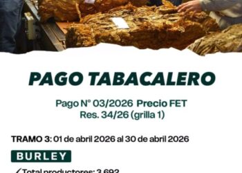 Pagan el tercer tramo del retorno a tabacaleros