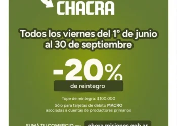 Ahora Chacra: Habilitan inscripción para comercios