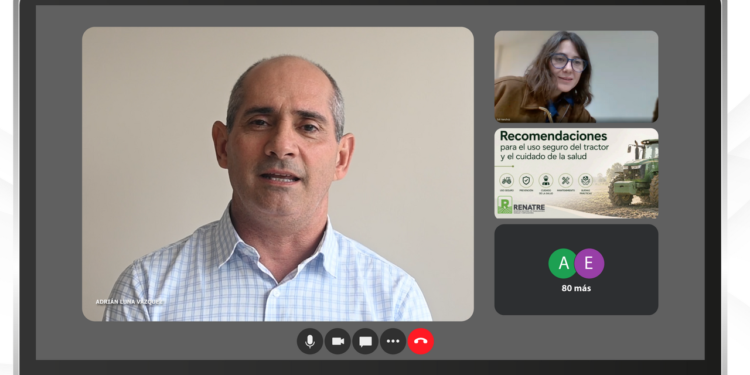 Capacitación virtual del RENATRE  sobre uso seguro del tractor y cuidado de la salud