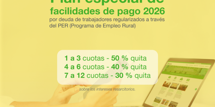 Plan especial para regularizar deudas de la seguridad social rural